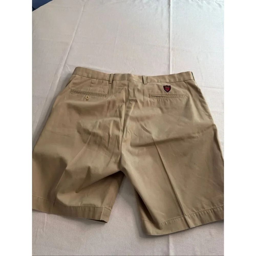Polo Ralph Lauren Golf Shorts Mens 38 Beige Chino VTG Legend Casual Outdoor